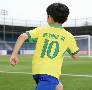 Fußball-Fan-Sportbekleidung Brasilien Nummer 10 Trikot Kinder Unterstützer-Kleidung Trainingstrikot für Sommer Fußball-Uniform - Product Image 2