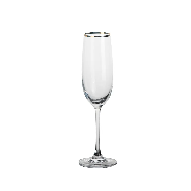 Thin Stem Hand Blown any Holiday Lead Free Crystal Clear reusable glass Flutes champagne glasses