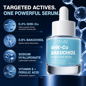 เซรั่มบำรุงผิวหน้า 0.8% บาคูชิออล 0.4% GHK-Cu 30 มล. ทางเลือกแทนเรตินอลที่อ่อนโยน เซรั่มสำหรับผู้ชาย ผิวเรียบเนียน สุขภาพดี กระจ่างใส - Product Image 2