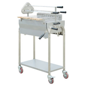 <span class=keywords><strong>Girarrosto</strong></span> Commerciale in Acciaio Inox, Griglia a Carbone con Meccanismo per Spiedini e Ripiano Inferiore - Product Image 2