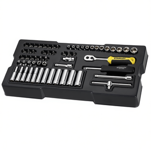 Juego de Llaves de Tubo Hexagonales con Mango en T Cromado de Grado Industrial Stanley Modulo, 60 Piezas, Accionamiento de 1/4 de Pulgada, Kit de Herramientas para Reparación Automotriz y Mecánica - Product Image 2