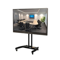Tableau blanc interactif intelligent mobile tout-en-un avec résolution 4K de 75 pouces pour la formation, l'enseignement et les réunions