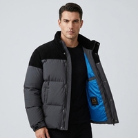 Fabricant de vestes matelassées en velours côtelé vintage sur mesure, manteau d'hiver pour homme, résistant à l'eau, rembourrage épais, doublure thermique hexagonale