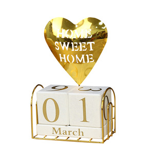 Mystic Arts Wooden Cube Perpetual <b>Calendar</b> With Flip Dates Modern Desktop Decoration For Home Office - Product Image 5