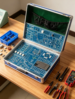 Kit de Entrenamiento PLC Neumático Enchufable, Nuevo Equipo de Entrenamiento de Automatización Industrial Metálico para Ingeniería Eléctrica Universitaria