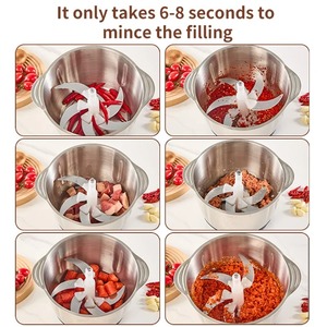 Hachoir Électrique Portable 5L en Acier Inoxydable, Broyeur Alimentaire Multifonctionnel, Trancheuse à Légumes, Robot Culinaire pour Bébé, Hachoir de Cuisine - Product Image 4