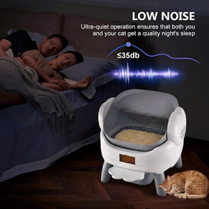 Bac à litière pour chat à nettoyage automatique, design extra large, version élargie, grande capacité pour plusieurs chats et races de grande taille, contrôle par application - Product Image 2