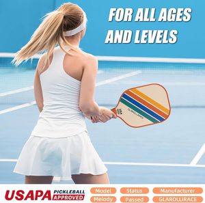 Ensemble de 2 raquettes de pickleball |   4 raquettes approuvées par l'USAPA, surface en fibre de carbone, noyau en nid d'abeille PP de 13 mm, 227 g, 4 balles d'intérieur/extérieur - Product Image 5