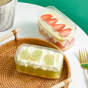 Bán Hàng Nóng Cứng PS Chất Liệu Tiramisu Hộp Nhỏ Takeaway Container Rõ Ràng Nhựa Cookie Hộp Cho Baking Bánh Tráng Miệng Bao Bì - Product Image 3