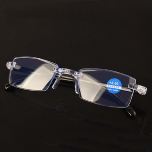 2024 Wholesale Anti Blue Light Ultralight <strong>Mini</strong> Rimless Bifocal <strong>Reading</strong> <strong>Glasses</strong> - Product Image 1