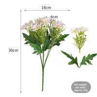 Bouquet de marguerites artisanales style frais, 12 têtes, fleurs artificielles écologiques pour décoration extérieure de Pâques et de Noël