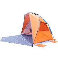 Carpa de Playa Automática de Fácil Montaje con Tres Ventanas Grandes de Malla, Carpa Instantánea para Acampar al Aire Libre