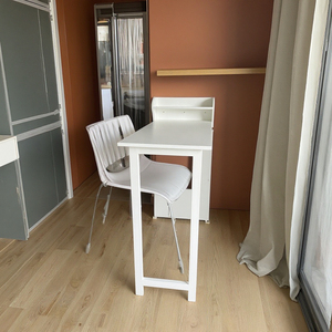 Bureau pliable mural moderne, design flottant avec pieds de soutien <span class=keywords><strong>pour</strong></span> salle à manger, cuisine ou buanderie, petite <span class=keywords><strong>table</strong></span> de bureau - Product Image 4
