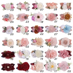 Pinza de pelo de flores artificiales para niñas de 3,5 pulgadas, horquillas SweetFlowers, Clips hechos a mano seguros, accesorios para el cabello decorativos - Product Image 4
