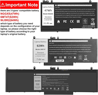 E5470 E5570 Batterie 62WH 6MT4T Batterie pour ordinateur portable Latitude 14 5470 E5470 15 5570 E5570 15.6 "7V69Y TXF9M 79VRK 07V69Y