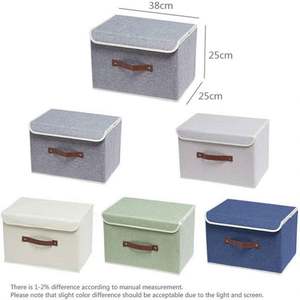Factory Direct Sale Popular Cabinet Foldable Linen Fabric <b>Toy</b> <b>Kids</b> Storage <b>Box</b> With Lid - Product Image 4