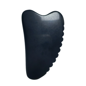 Herramienta Gua Sha de Obsidiana Negra Auténtica con Borde Dentado para Liberación Miofascial y Alivio Muscular - Product Image 4