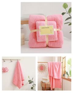 Hot-Selling Three-Piece Business Microfiber Towel <b>Set</b> High-Density Absorbent Coral Fleece Bath Towel Personalized <b>Gift</b> <b>Set</b> - Product Image 3