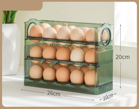 Boîte de rangement pour aliments JX-Egg au design moderne, boîte de rangement pour réfrigérateur, étagère latérale de porte de réfrigérateur, grande capacité, affichage de la date, conservation de la fraîcheur