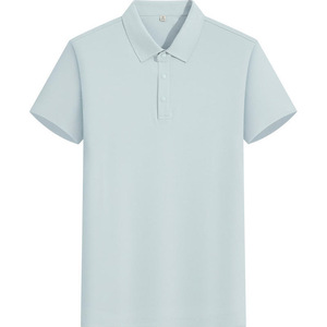 Camiseta Polo de Algodón para Hombre, 210g, Manga Corta, Transpirable, Antibacteriana, Ropa de Trabajo de Verano, Corte Holgado, con Etiqueta y Etiquetas Adicionales - Product Image 4