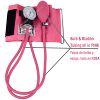 Tensiomètre Aneroid à Brassard Manuel pour Bras Supérieur, Stéthoscope et Manchette de Tension Artérielle Assortis Violet Rose pour Vérification Médicale