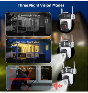 Caméra <span class=keywords><strong>panoramique</strong></span> grand angle ultra-haute définition ICSEE à trois objectifs, version Wi-Fi, étanche pour l'extérieur - Product Image 3