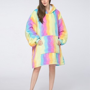 Couverture à capuche portable, sweat-shirt en <span class=keywords><strong>polaire</strong></span> Sherpa surdimensionné avec poche géante, cadeaux d'anniversaire pour femmes, maman, sœur - Product Image 4