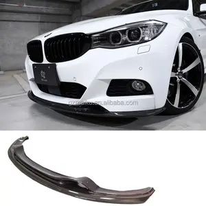 3D stylt F34 GT 335I serat karbon bibir depan untuk 2014-2016 BMW 3 seri F34