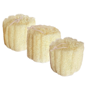 Natural Loofah Bath Sponge 15cm Rectangle With Rope For Bath Scrubbing - Product Image 5