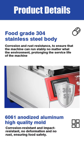 Máquina Selladora de Bandejas Semiautomática de Sobremesa <span class=keywords><strong>para</strong></span> Conservación de Alimentos Frescos, Máquina Empacadora de Alimentos de Plástico PP <span class=keywords><strong>para</strong></span> Loncheras - Product Image 4