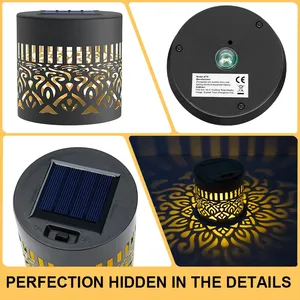 Lámpara Solar de Pared Exterior Impermeable de Hierro Hueco con Fotocélula - Product Image 5