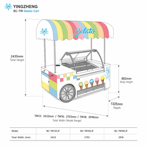 Carretto Gelato Refrigerato Professionale con Ventilazione Forzata e Illuminazione a LED per Fiere ed Eventi - Product Image 4