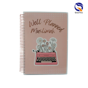 สมุดแพลนเนอร์รายวันแบบสันเกลียวโลหะเคลือบทอง ดีไซน์ส่วนตัว พิมพ์ลายตามสั่ง สำหรับสาวๆ - Product Image 1