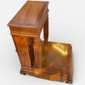 Huong Wood God of Wealth – Autels du Dieu de la Terre – Temple domestique Kim Tien, sanctuaire domestique en bois de style antique - Product Image 2