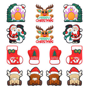 2025 Nueva alta calidad Navidad silicona dibujos animados DIY ornamento Santa Focus cuentas muñeco de nieve cuentas sueltas venta al por mayor listo para enviar - Product Image 2