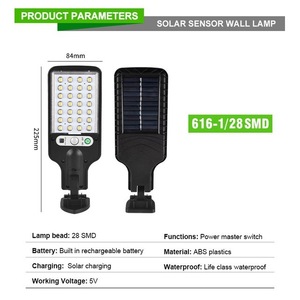 Luyao Lampe solaire extérieure pour rue, 5W LED, détection de mouvement, étanche, lampe de jardin - Product Image 4