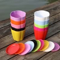 Pots de fleurs carrés en plastique écologiques et colorés pour plantes succulentes, 13x11x9cm, emballage en vrac pour jardin et plantes vertes