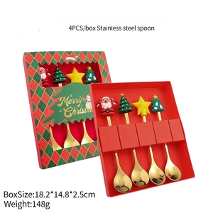 Set di posate in acciaio inossidabile Set di posate di lusso regalo di Natale di lusso del nuovo anno - Product Image 3