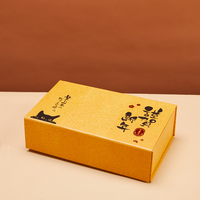 Boîte cadeau pliable en carton gris avec fermeture magnétique, impression de logo personnalisée, pour vêtements, cosmétiques et bijoux.