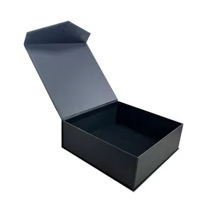 Caja de regalo magnética plegable con imán de cartón, cajas de regalo magnéticas y rígidas de lujo mate, personalizadas, con tapa magnética