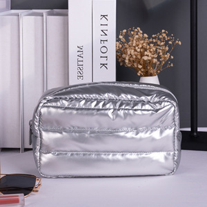 Bolsa de Maquillaje con Cierre y <span class=keywords><strong>Logotipo</strong></span> Personalizado, Bolsa de Almacenamiento de Viaje Impermeable de Algodón, Portátil y Grande para <span class=keywords><strong>Mujer</strong></span>, Bolsa de Cosméticos - Product Image 4