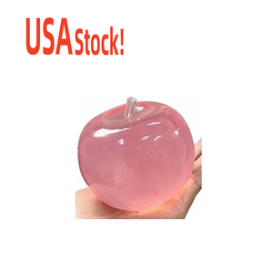 USA Stock Popular PU Crystal Apple Ball Maltose Squeeze Stress Relief <b>Squishy</b> Ball for Kids Adults - Product Image 2