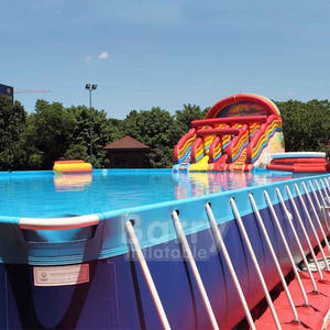 Piscines à cadre métallique en acier pour adultes et enfants, <span class=keywords><strong>piscine</strong></span> à bâche en PVC Portable, gonflable de barrière de Guangzhou - Product Image 3