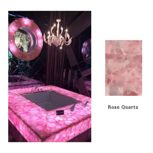 Factory Price Pink Quartz Slabs/Countertops/Wall/Floor/Tiles Villa Bar Hotel Project