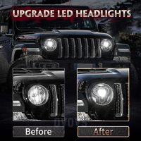 OVOVS Phares LED ronds de 9 pouces plus lumineux avec clignotant DRL et faisceau haut/bas pour Jeep Wrangler JL Gladiator JT 2018-2023
