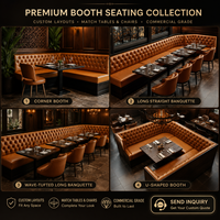 Ensemble de mobilier de restaurant et d'hôtel moderne en gros : banquette, canapé, table à manger, sièges de banquette, canapé en bois massif pour discothèque et bar