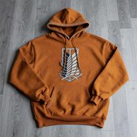 Sweat-shirt à capuche surdimensionné 1000 GSM personnalisé avec strass, motif anime japonais Attack on, pour homme