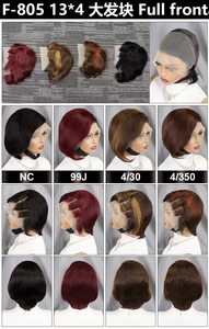 Letsfly nouveautés 13*4 dentelle frontale coupe courte perruques 100% cheveux humains couleur bouclés perruques 5 PCS/lot livraison gratuite - Product Image 5