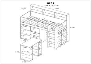 Conjunto de Mesa y Silla para Niños, Cama Infantil, Muebles de Dormitorio Infantil, Sofá, Muebles de Madera para Dormitorio Matrimonial King Size - Product Image 3