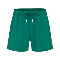 Shark One Plus Luxe Kwaliteit Olijfgroene Effen Patroon Waterdichte Snel Droogende Heren Strandshorts Zomerstrandkleding voor Groothandel